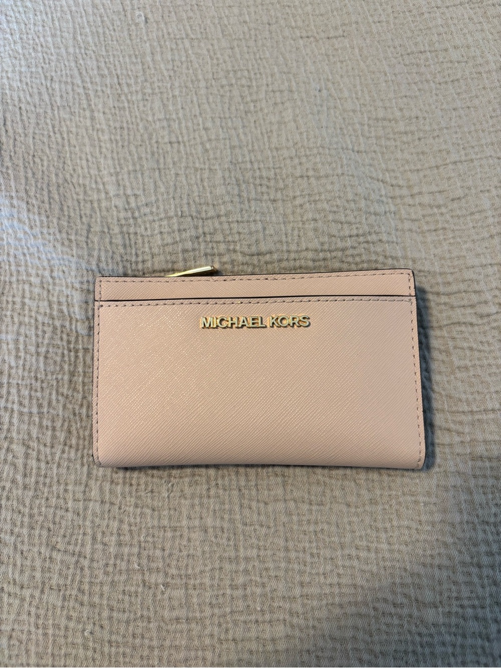 Michael Kors Pink Cardcase Wallet with Gold Logo